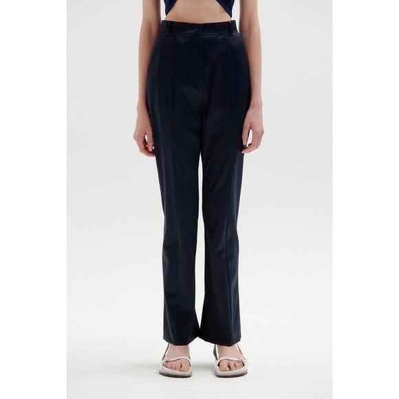 NEW EENK silon straight pants in navy - Picture 1 of 2